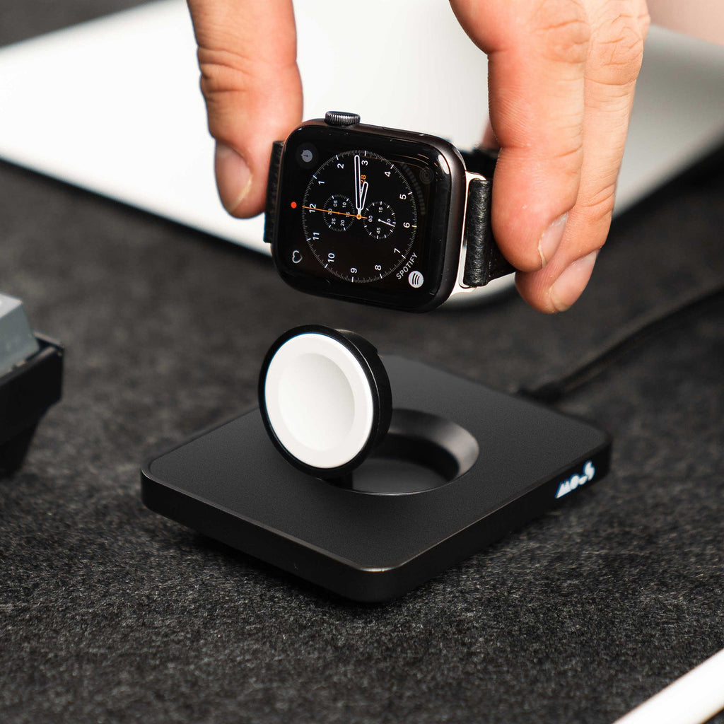 Mous Matte Black Elevated Apple Watch Charger