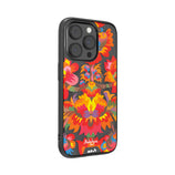 Magsafe-compatible phone cases showcasing beautiful Ukrainian designs by Victoria Radochyna for War Child.