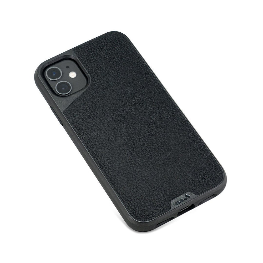Black Leather Strong iPhone 11 Case | Black Leather