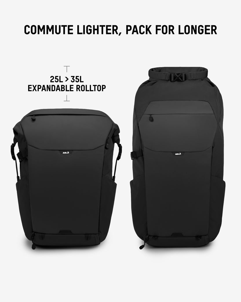 Mous | Protective Roll Top Backpack - Hybrid Gym and Work Bag