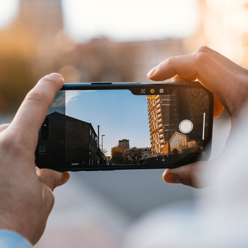 Mous | Walnut Protective Phone Case with Camera Control Button - Limitless