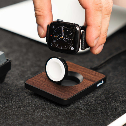 hover-image, Precision-designed Apple Watch charger for an elevated charging experience. Seamlessly combining style and functionality, this purpose-built dock ensures easy, seamless charging.