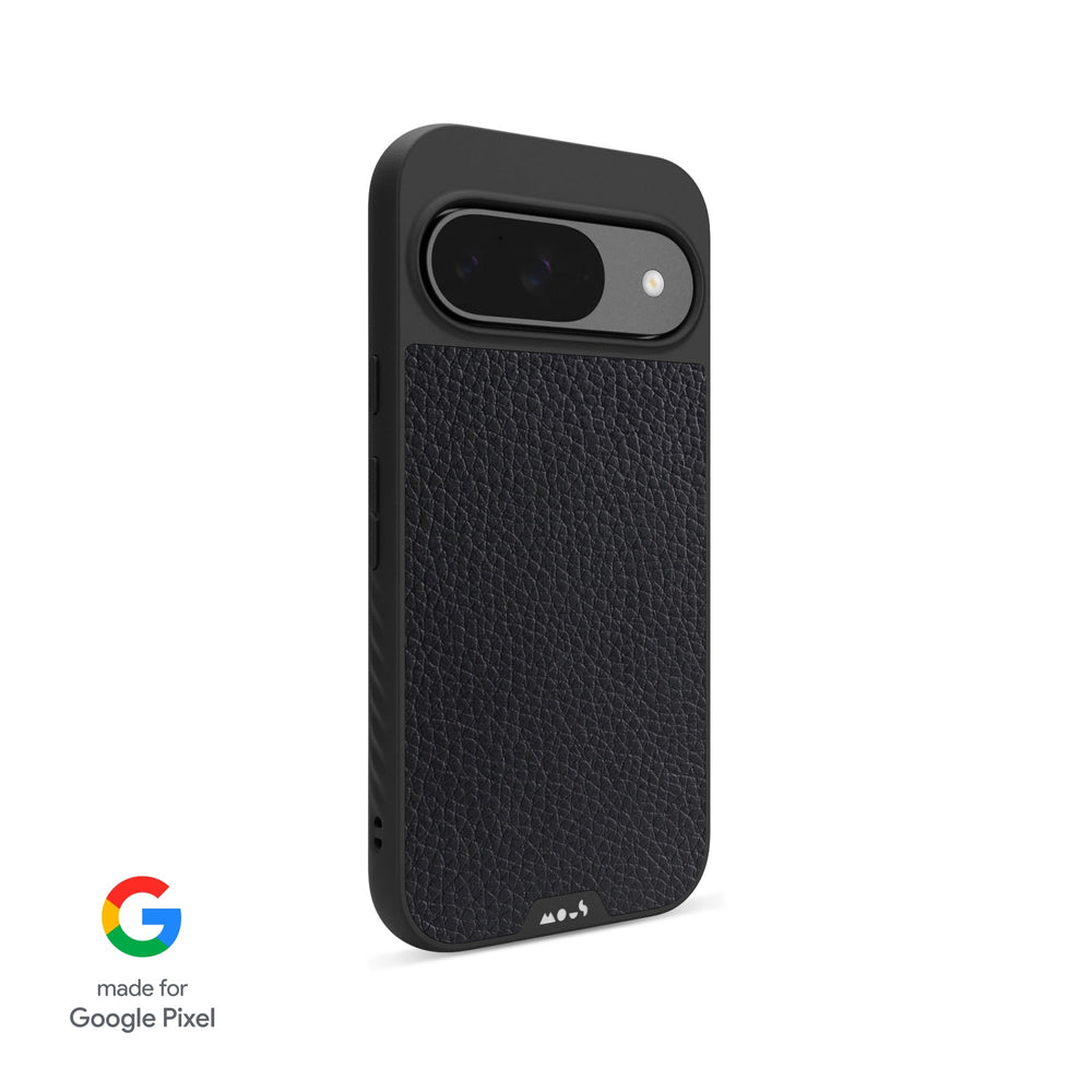 Black Leather Protective Phone Case - Limitless
