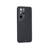 Black Leather Protective Galaxy S21 Ultra Case
