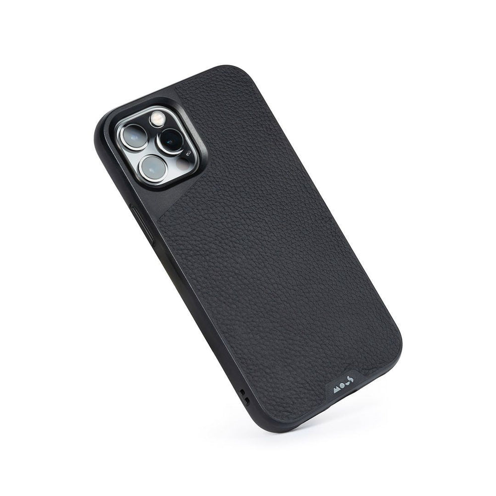 Protective iPhone 12 Pro Max Case | Black Leather