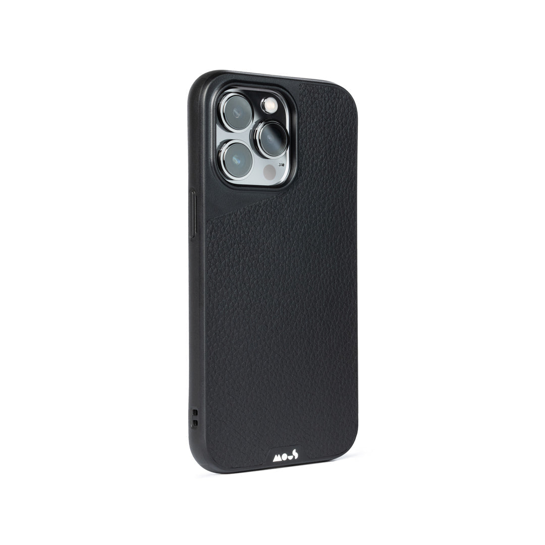 Mous | MagSafe® Compatible Black Leather Phone Case