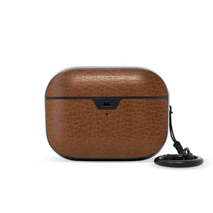 Protective AirPods Pro Case Wireless Charging High-Quality Keychain Brown Leather