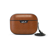Protective AirPods Pro Case Wireless Charging High-Quality Keychain Brown Leather