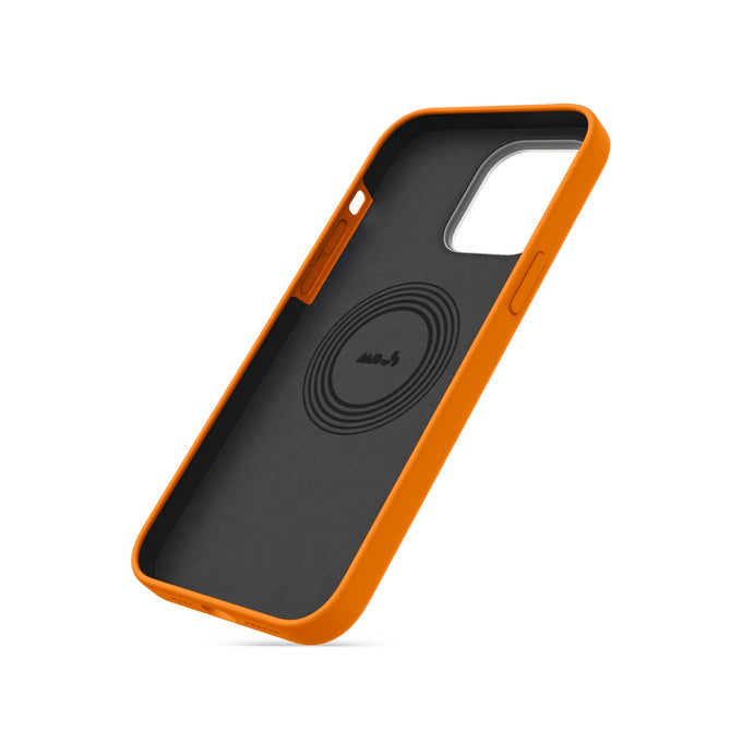 Mous MagSafe Compatible Tangerine Silicone Phone Case Minimalist