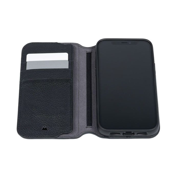 Mous  MagSafe® Compatible Black Flip Wallet with Stand