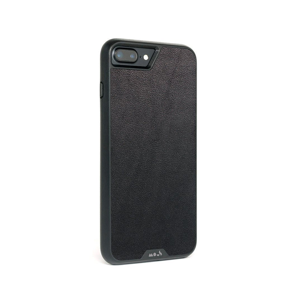Black Leather Protective iPhone 8 Plus Case | Black Leather